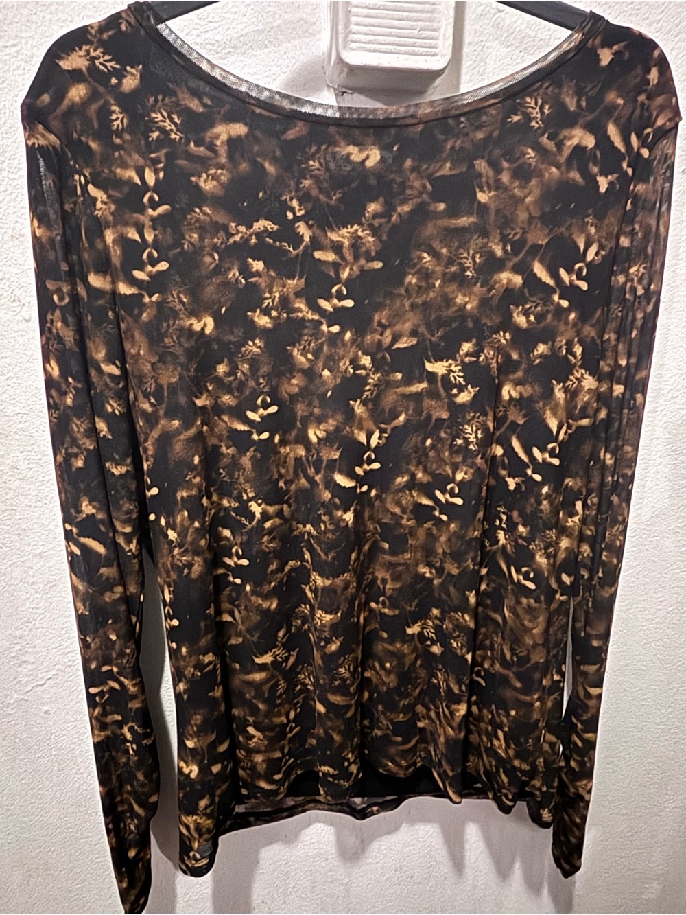Calvin Klein Black and Brown Patterned Crewneck Sweater